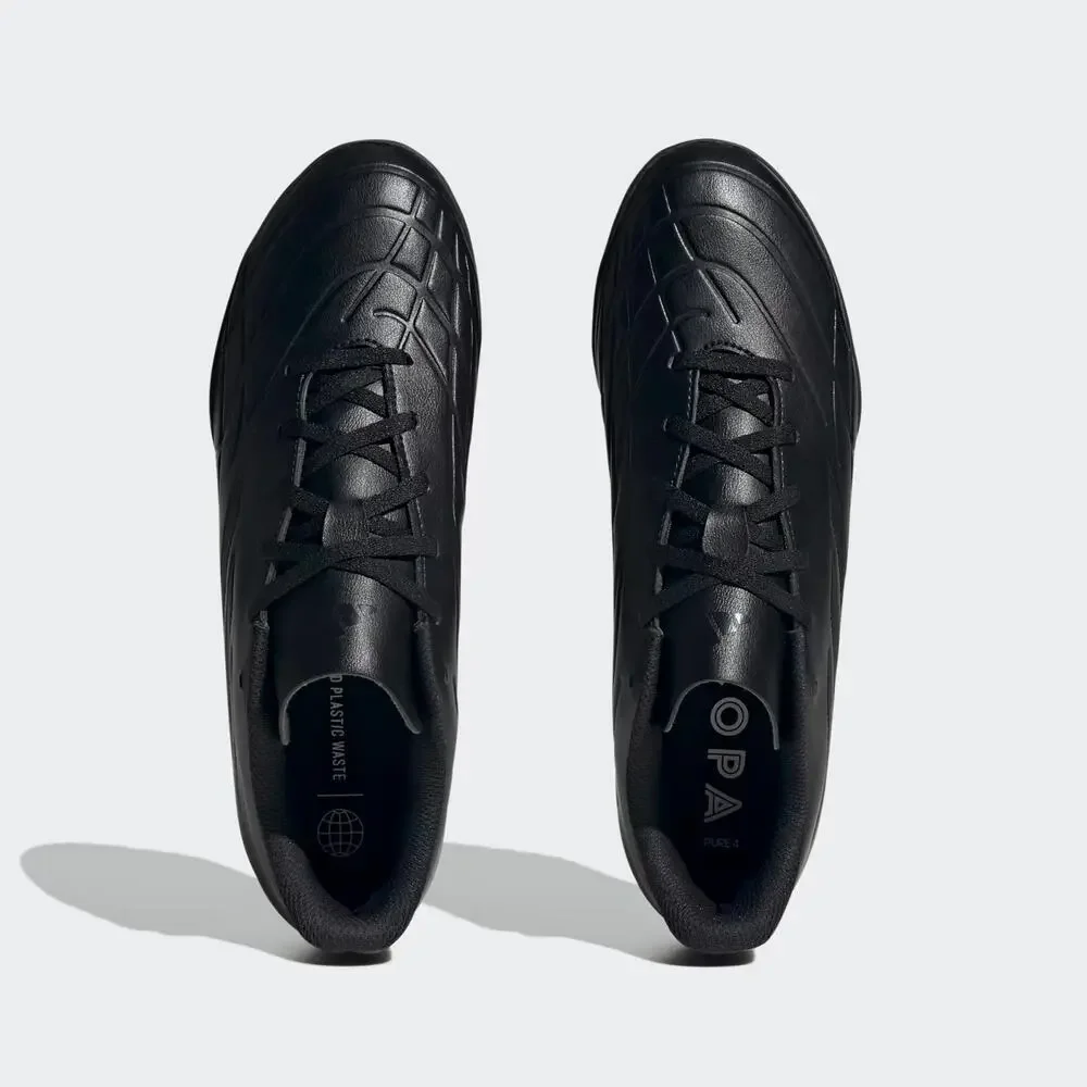 Adidas Copa Pure.4 GY9050 Men's Core Black Leather Turf Football Boots RHS3324